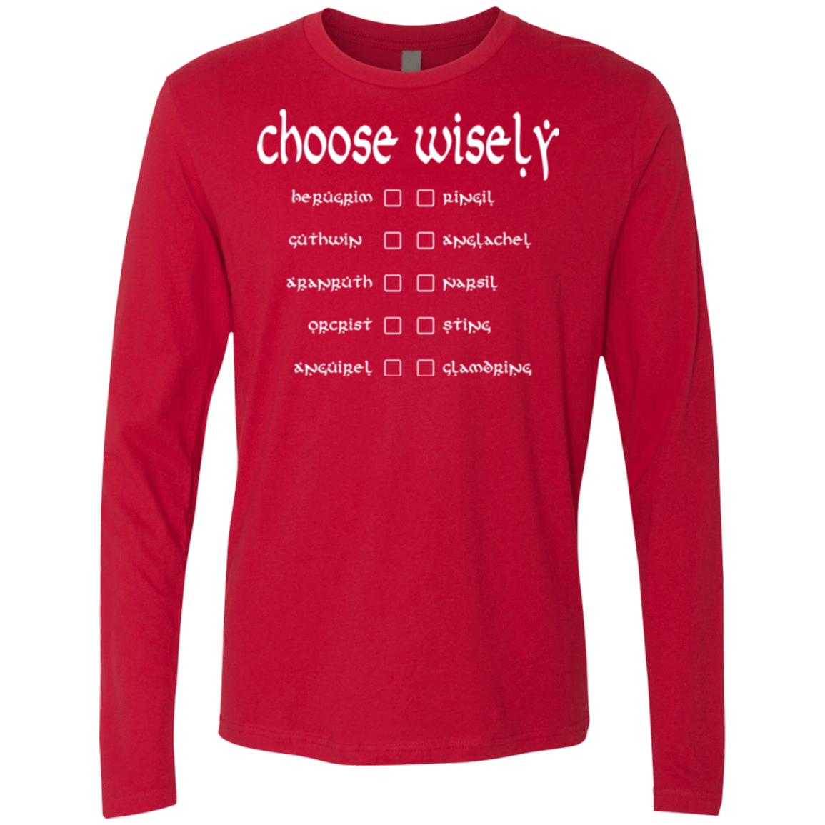 T-Shirts Red / Small Choose wisely Men's Premium Long Sleeve