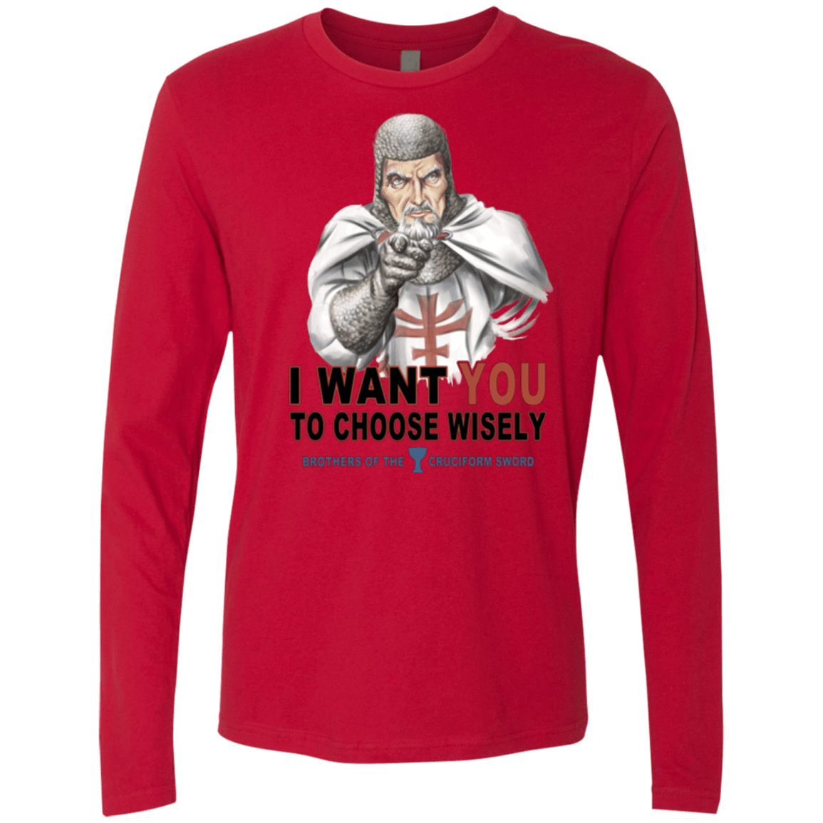 T-Shirts Red / Small Choose Wisely Men's Premium Long Sleeve