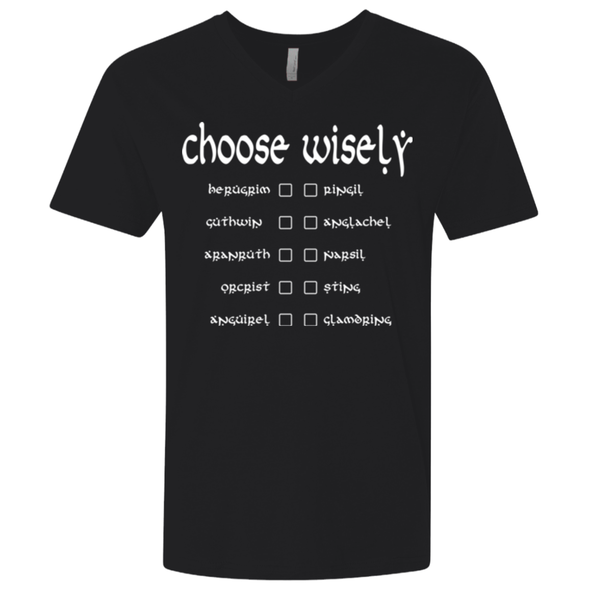 T-Shirts Black / X-Small Choose wisely Men's Premium V-Neck