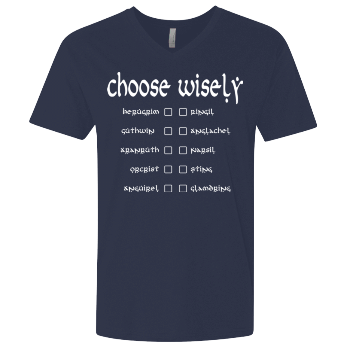 T-Shirts Midnight Navy / X-Small Choose wisely Men's Premium V-Neck