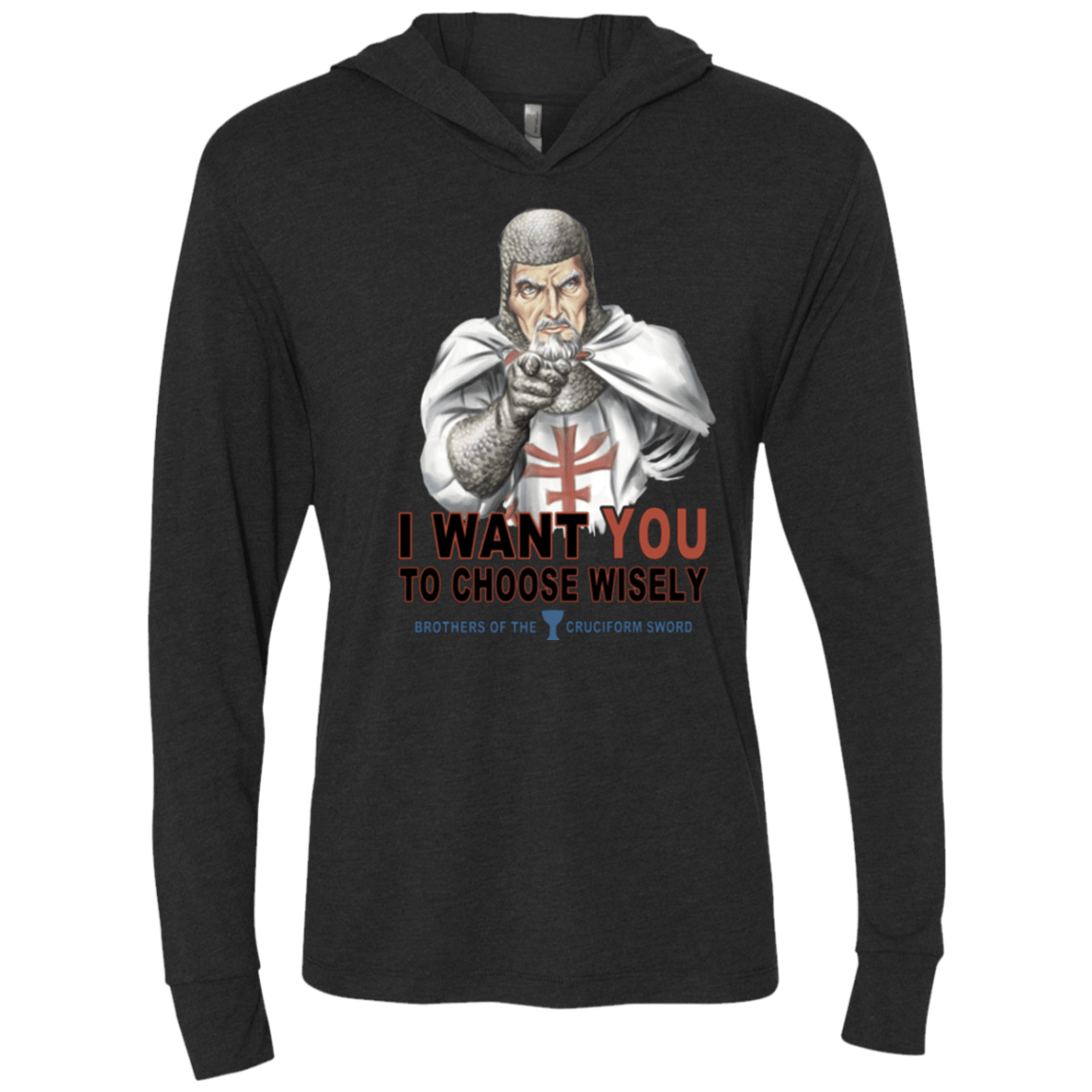 T-Shirts Vintage Black / X-Small Choose Wisely Triblend Long Sleeve Hoodie Tee