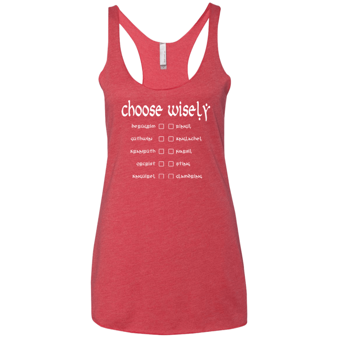 T-Shirts Vintage Red / X-Small Choose wisely Women's Triblend Racerback Tank