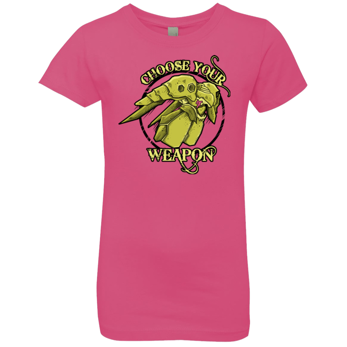 T-Shirts Hot Pink / YXS CHOOSE YOUR WEAPON Girls Premium T-Shirt