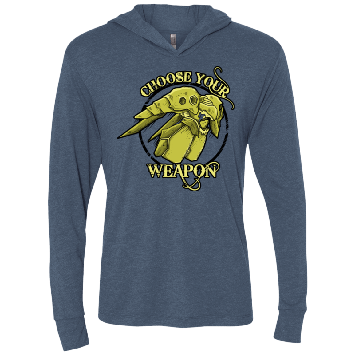 T-Shirts Indigo / X-Small CHOOSE YOUR WEAPON Triblend Long Sleeve Hoodie Tee