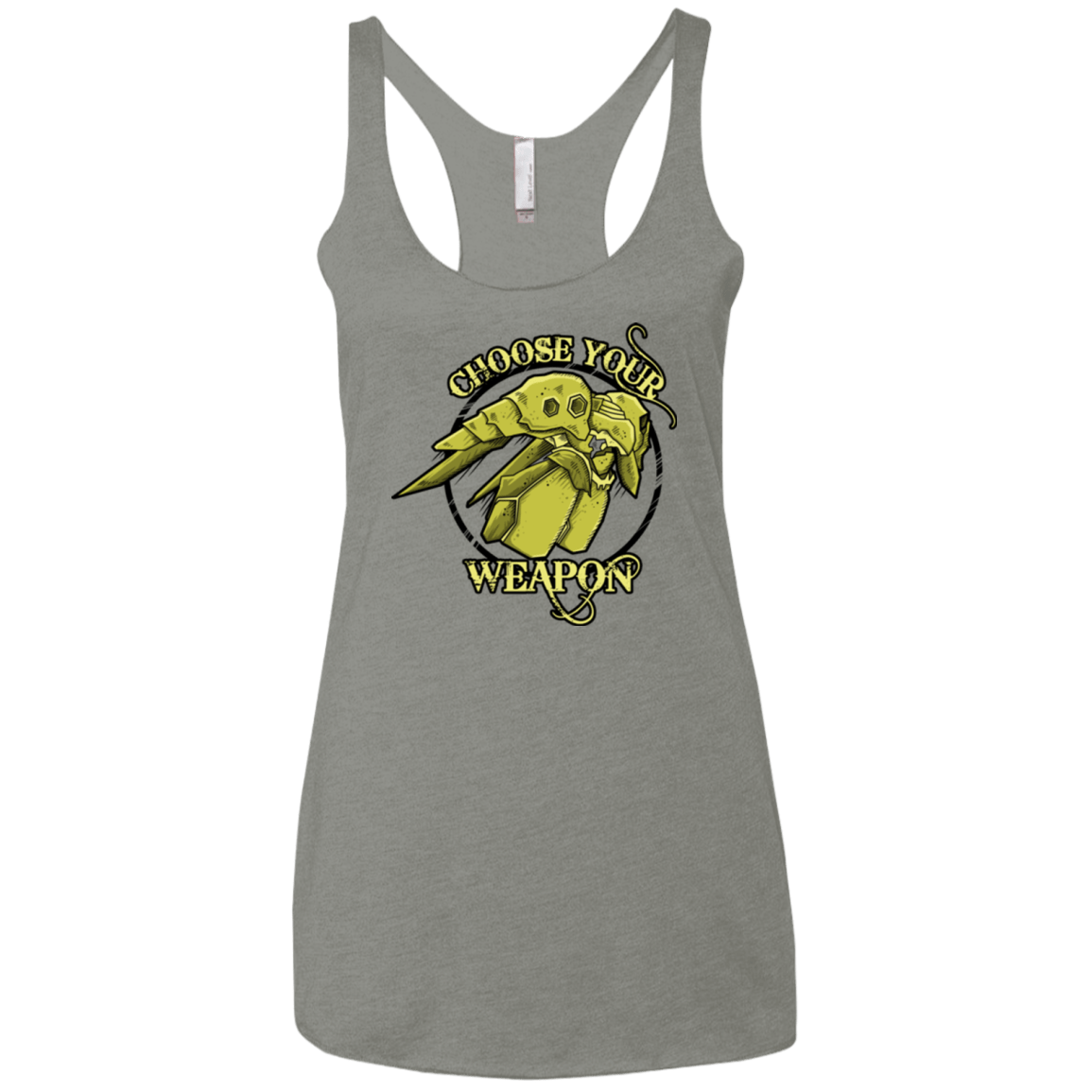 T-Shirts Venetian Grey / X-Small CHOOSE YOUR WEAPON Women's Triblend Racerback Tank