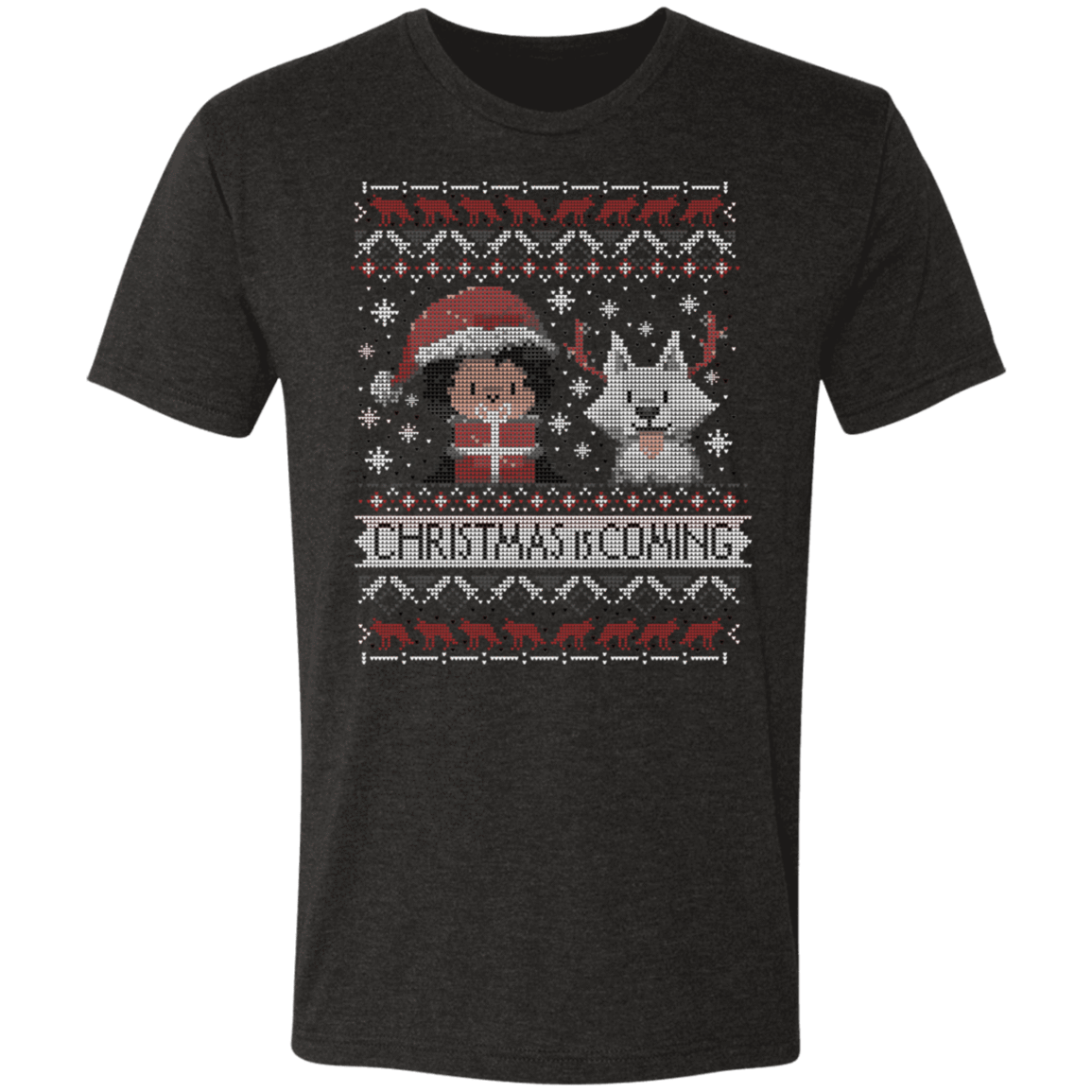 T-Shirts Vintage Black / S Christmas is Coming Men's Triblend T-Shirt