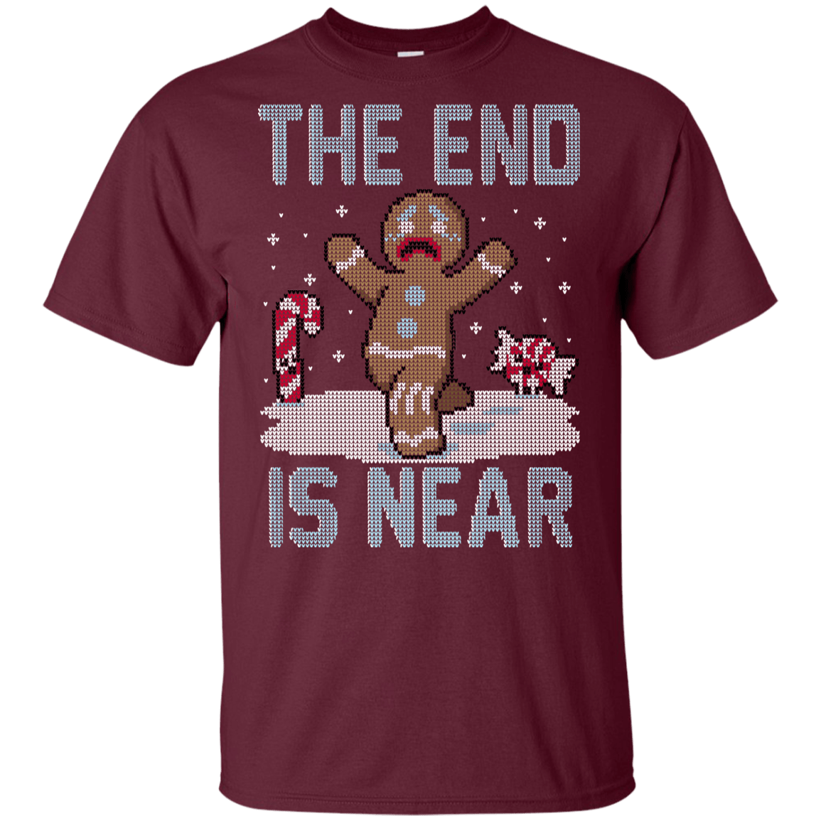 T-Shirts Maroon / YXS Christmas Is Near Youth T-Shirt