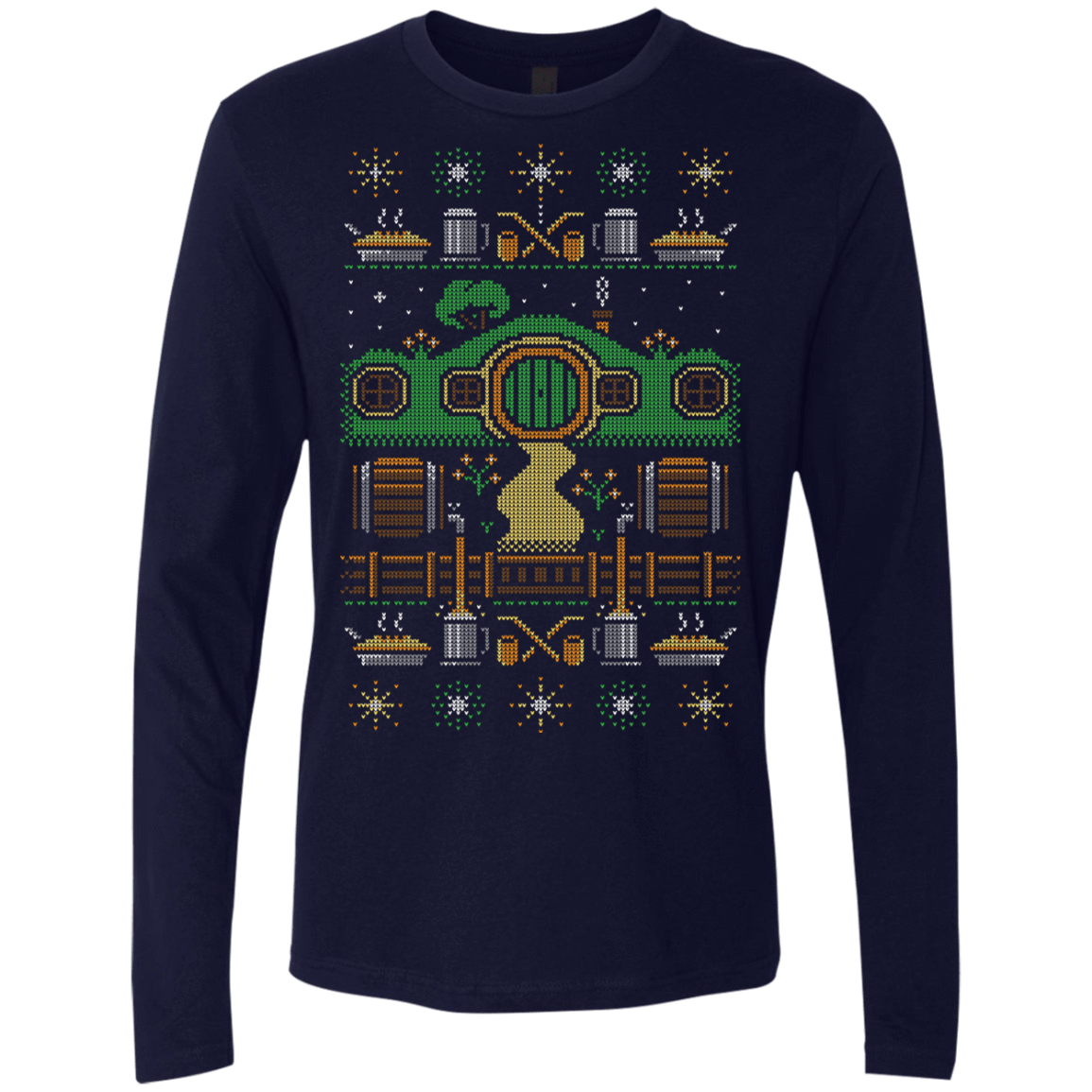 T-Shirts Midnight Navy / Small Christmas Shire Men's Premium Long Sleeve