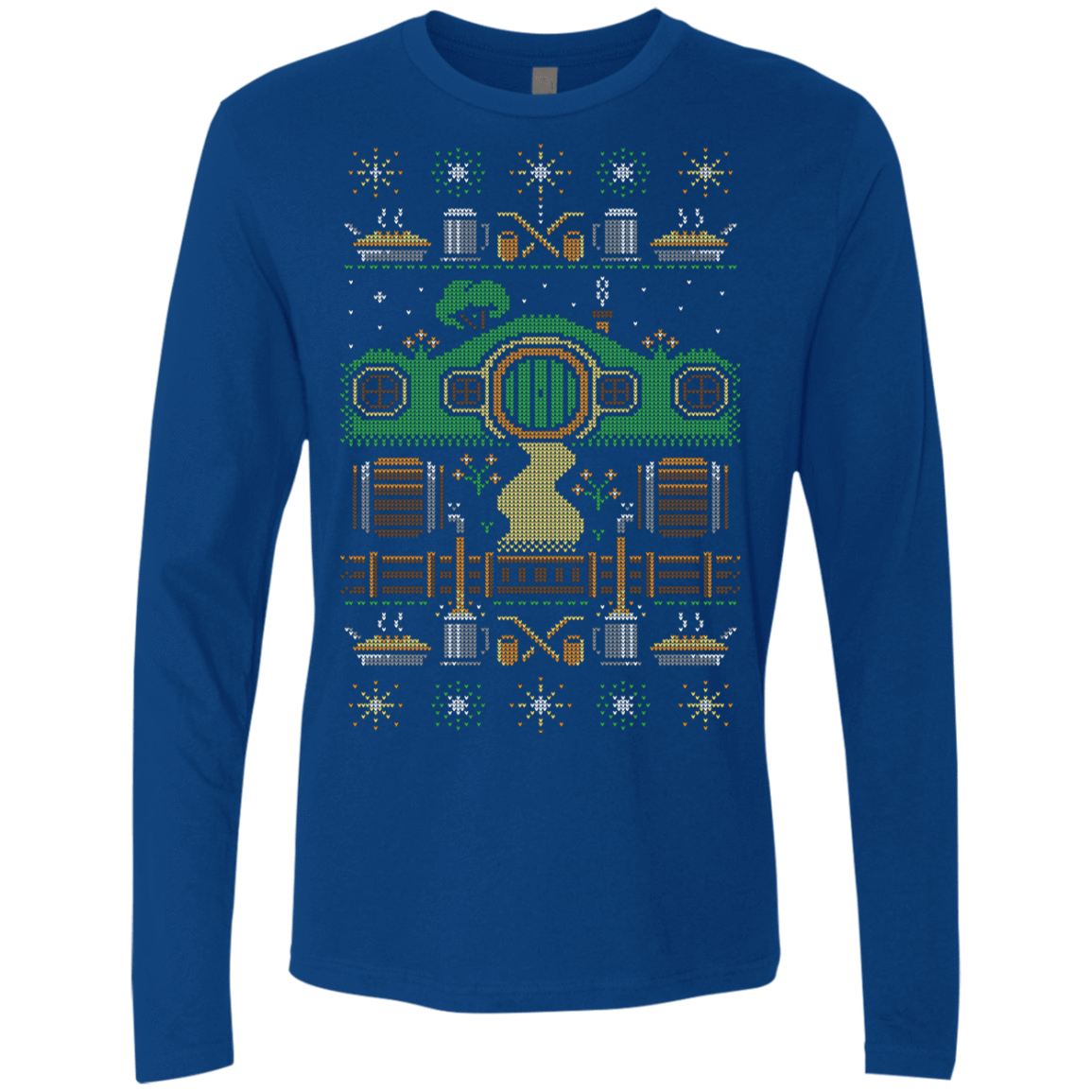 T-Shirts Royal / Small Christmas Shire Men's Premium Long Sleeve