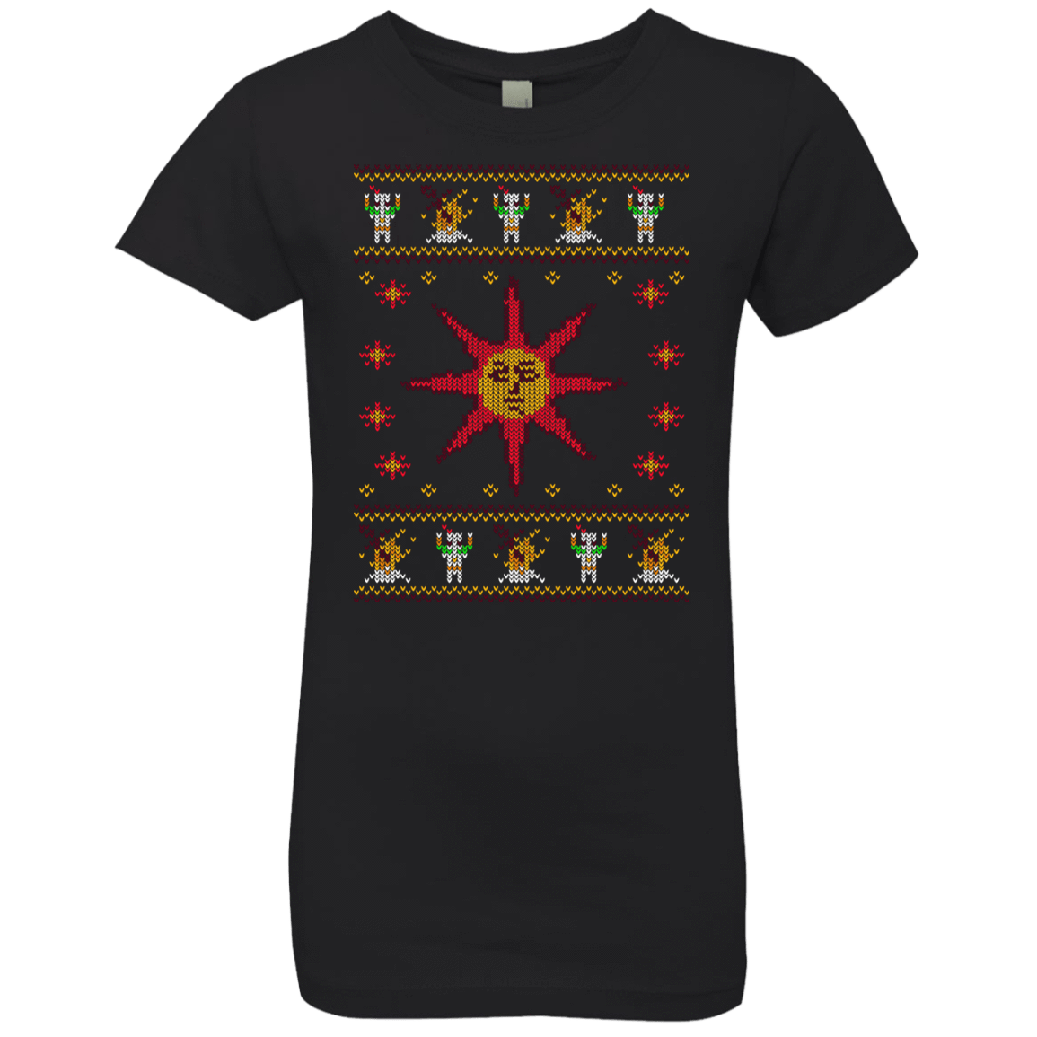 T-Shirts Black / YXS Christmas Sweater Dark Souls Girls Premium T-Shirt