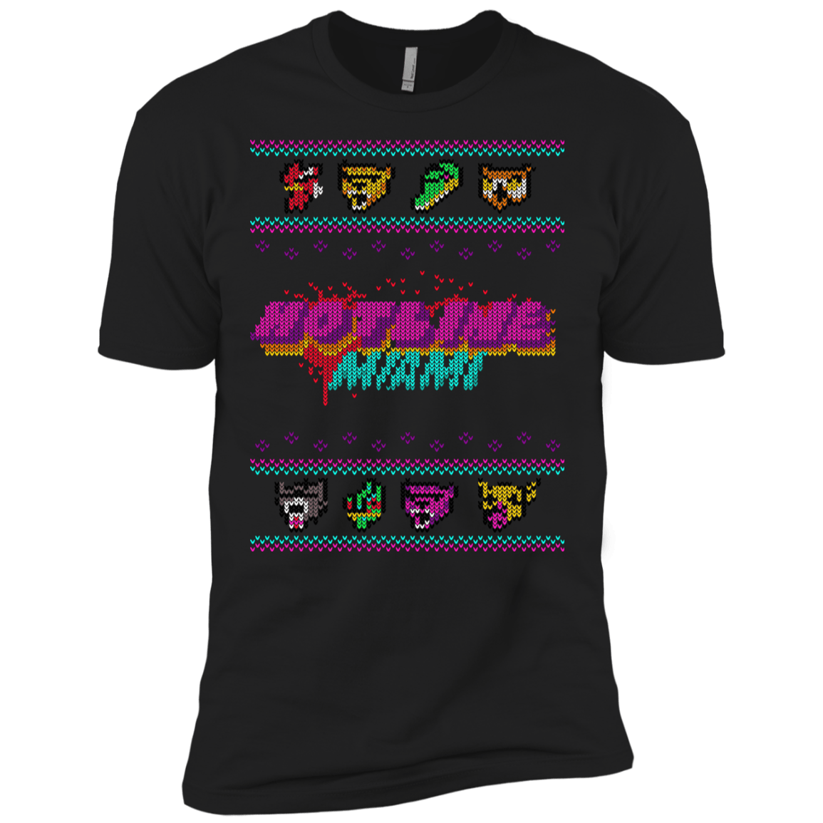 T-Shirts Black / X-Small Christmas Sweater Hotline Miami Men's Premium T-Shirt