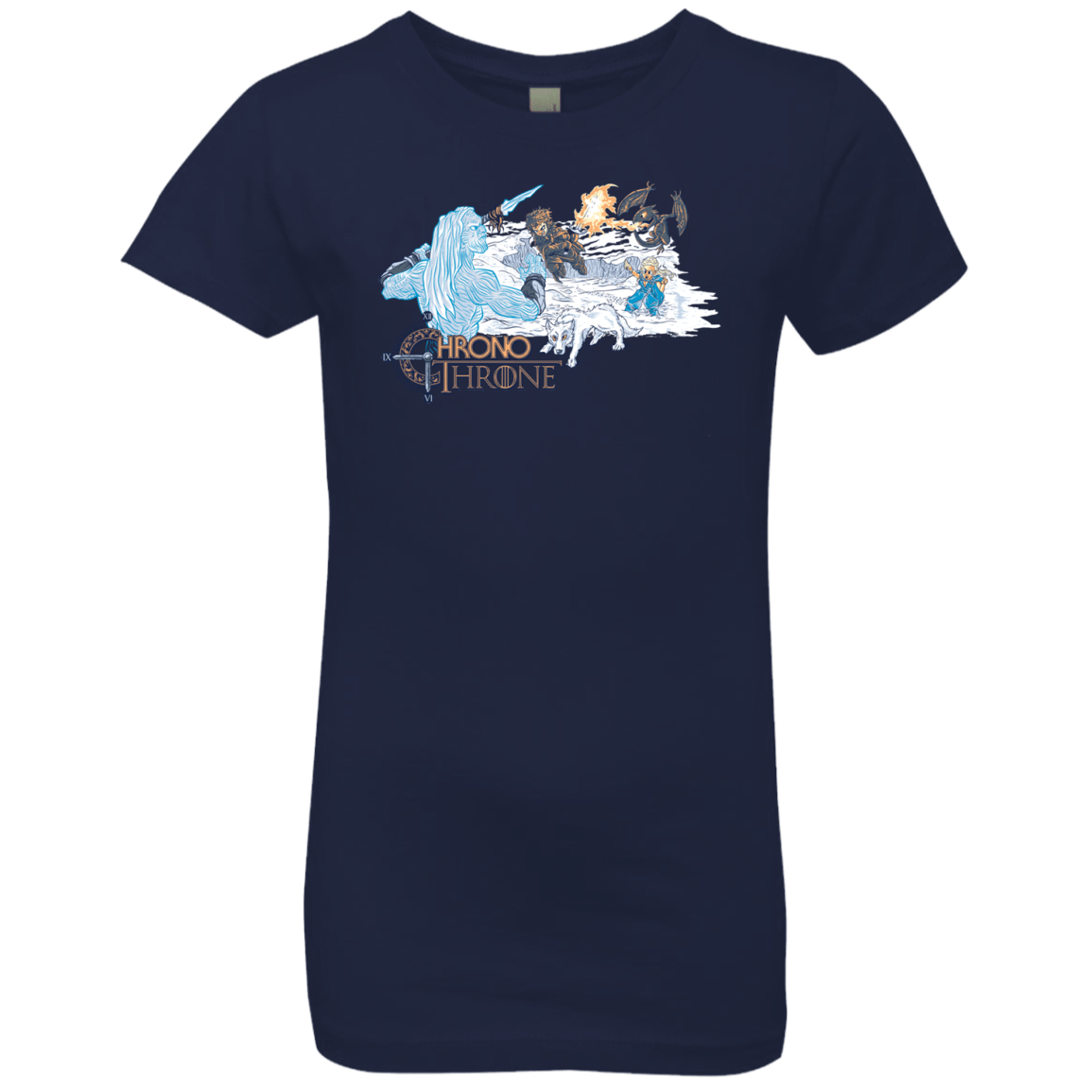 T-Shirts Midnight Navy / YXS Chrono Throne Girls Premium T-Shirt