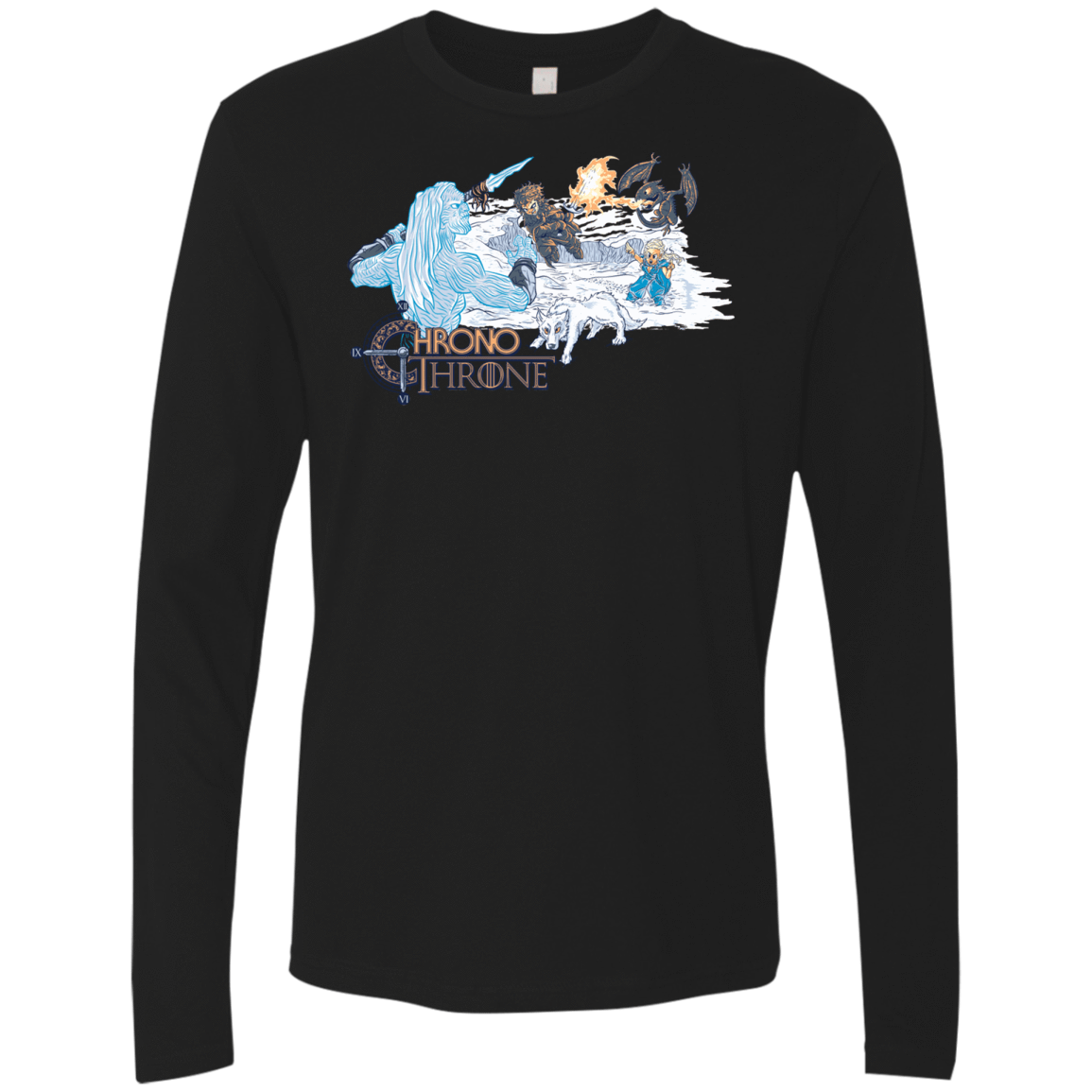 T-Shirts Black / Small Chrono Throne Men's Premium Long Sleeve