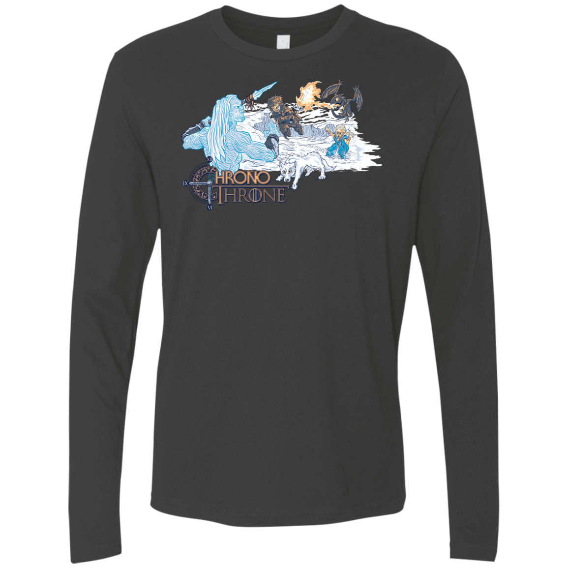 T-Shirts Heavy Metal / Small Chrono Throne Men's Premium Long Sleeve