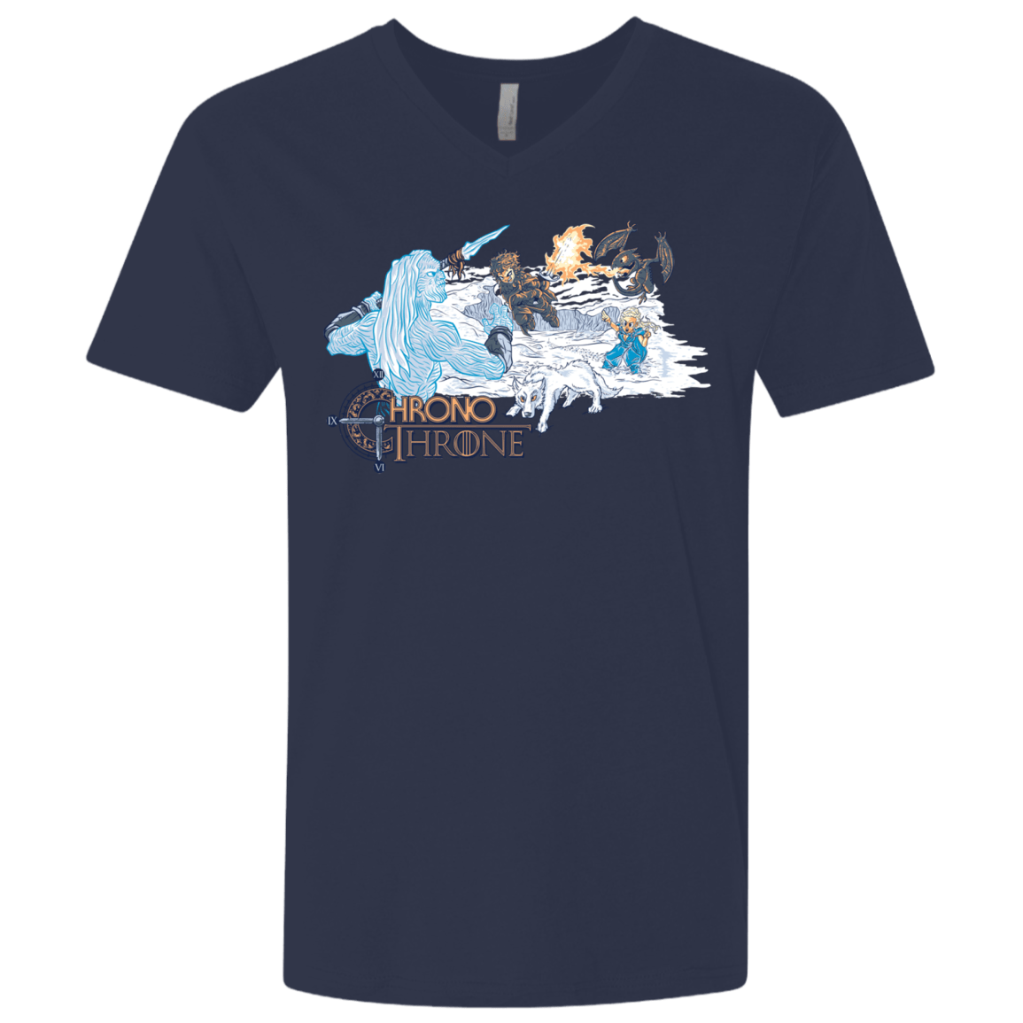 T-Shirts Midnight Navy / X-Small Chrono Throne Men's Premium V-Neck