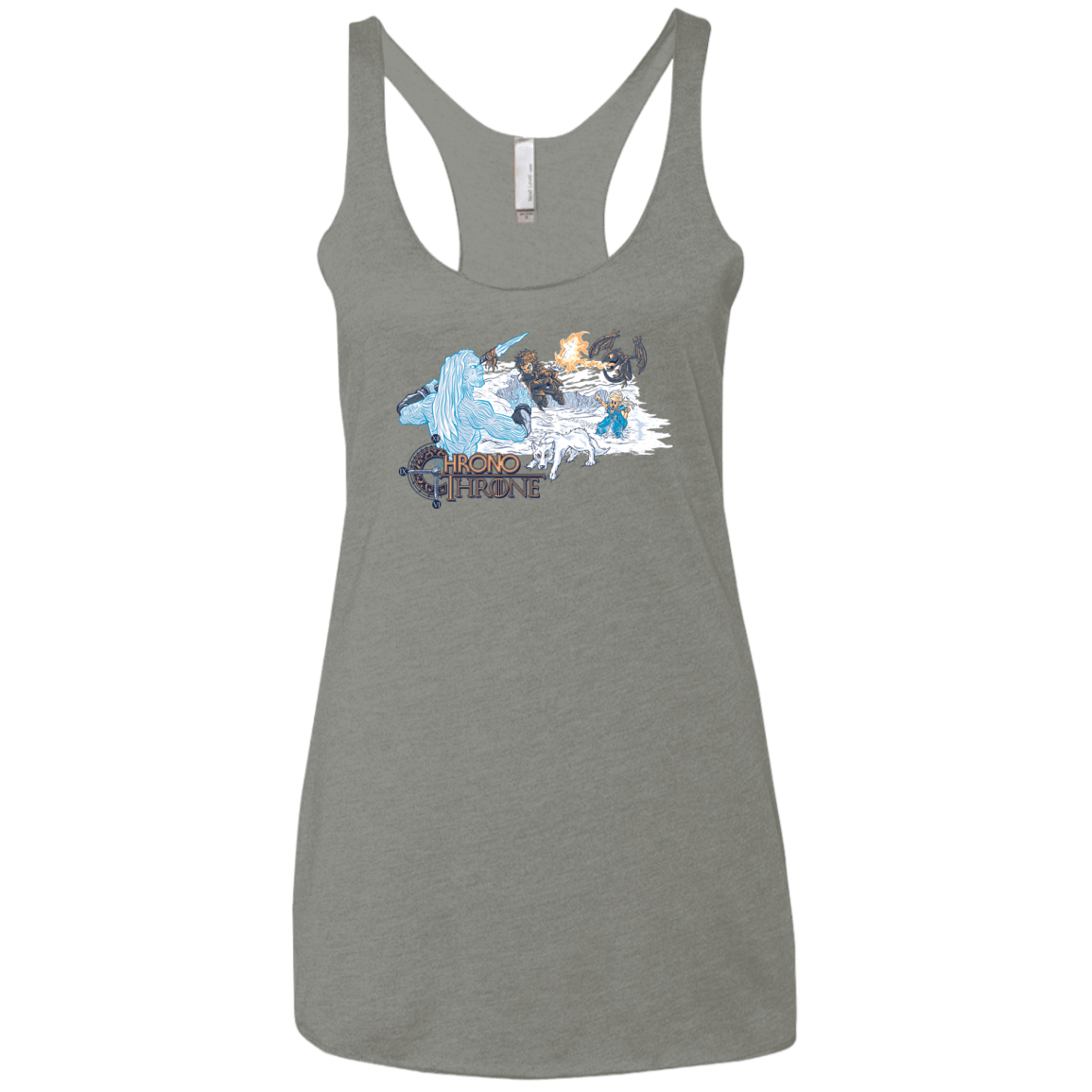 T-Shirts Venetian Grey / X-Small Chrono Throne Women's Triblend Racerback Tank