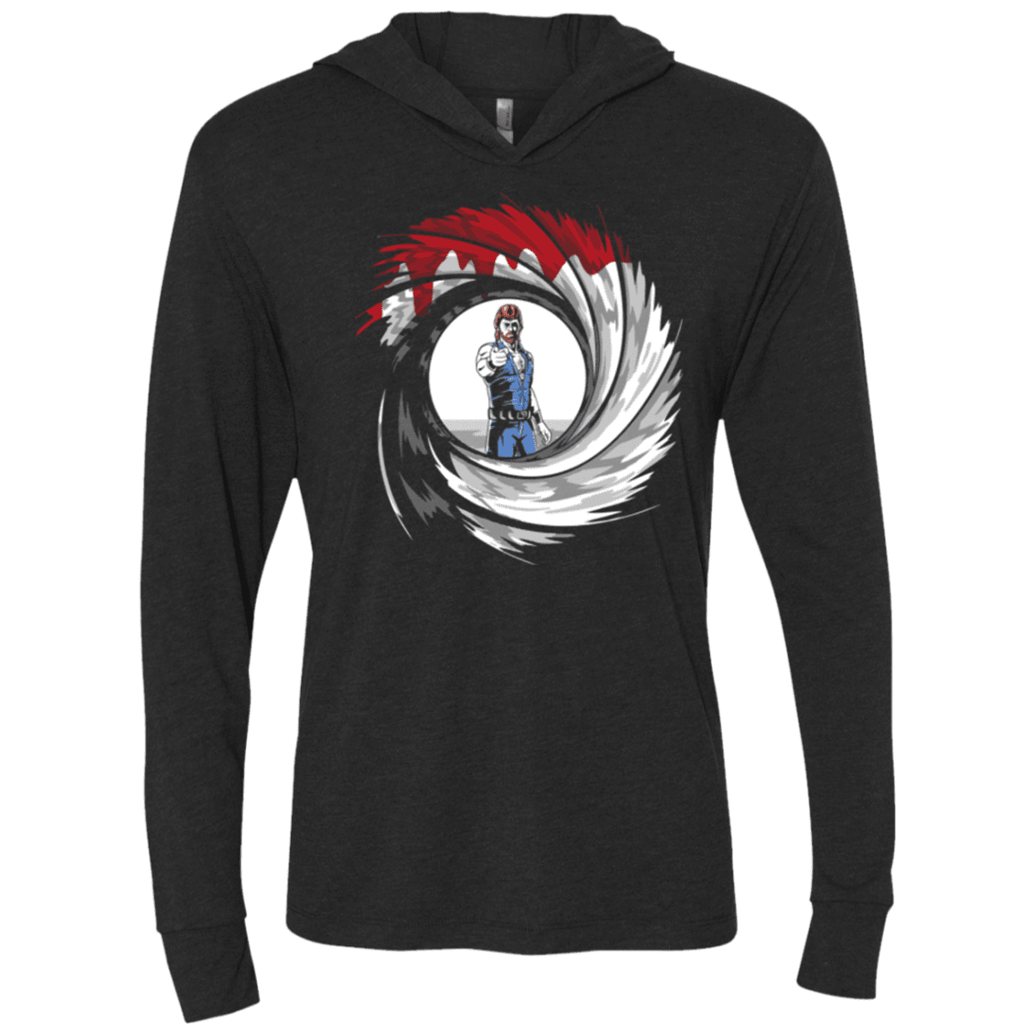 T-Shirts Vintage Black / X-Small Chuck Shot Triblend Long Sleeve Hoodie Tee