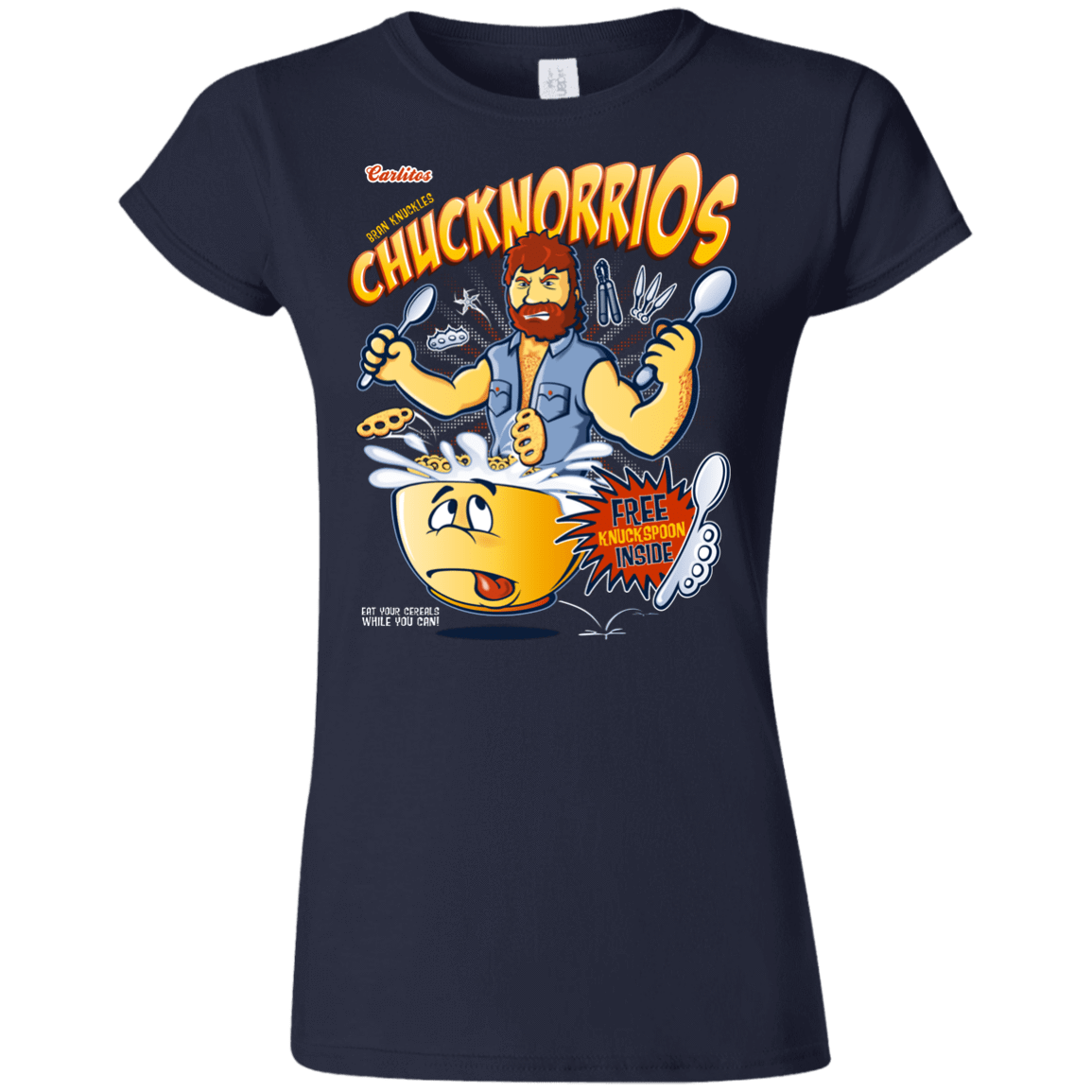 T-Shirts Navy / S ChucknorriOs Junior Slimmer-Fit T-Shirt