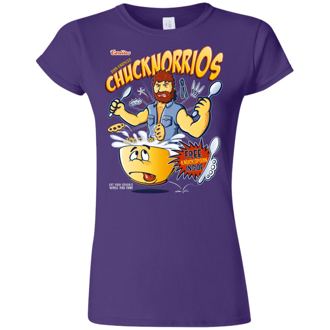 T-Shirts Purple / S ChucknorriOs Junior Slimmer-Fit T-Shirt