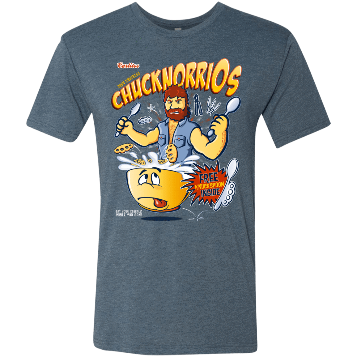 T-Shirts Indigo / S ChucknorriOs Men's Triblend T-Shirt