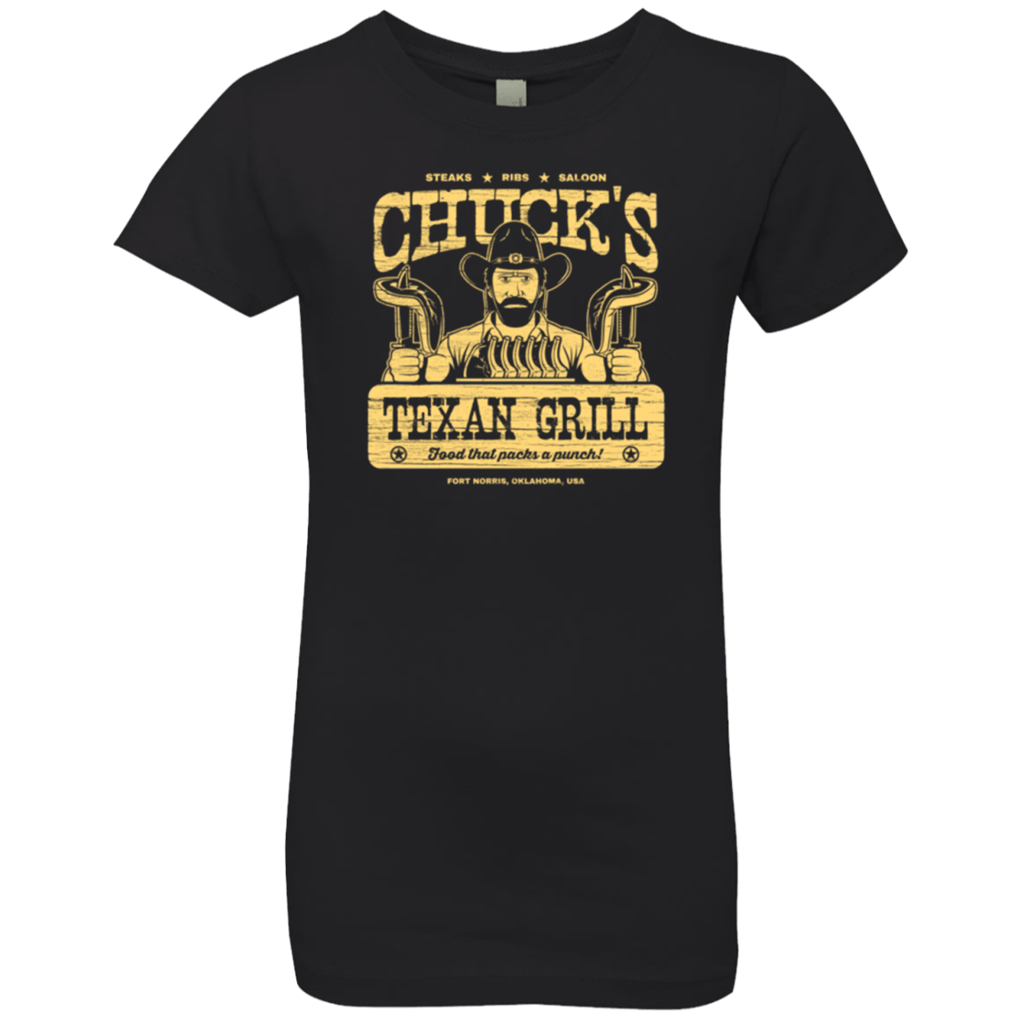 T-Shirts Black / YXS Chucks Texan Grill Girls Premium T-Shirt
