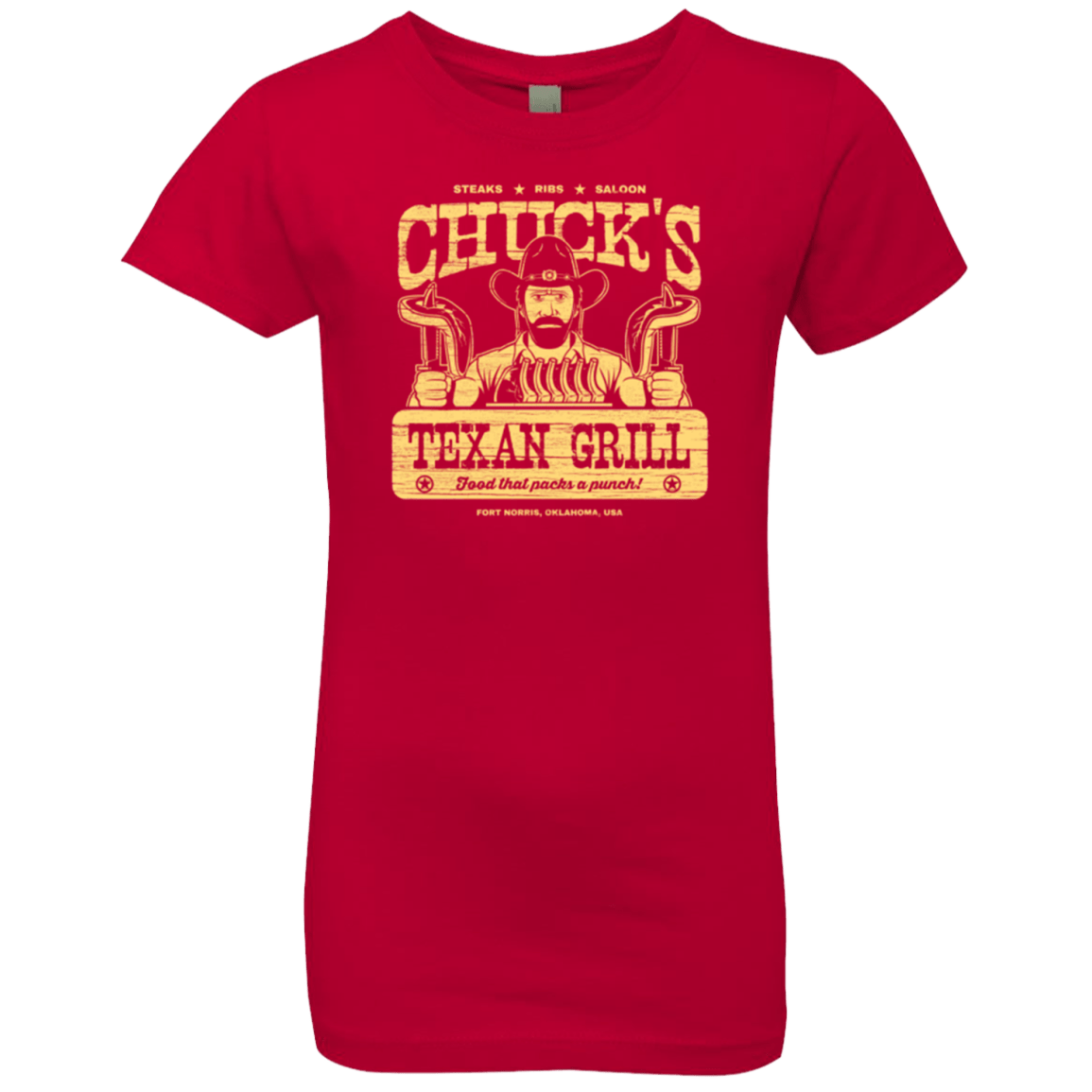 T-Shirts Red / YXS Chucks Texan Grill Girls Premium T-Shirt