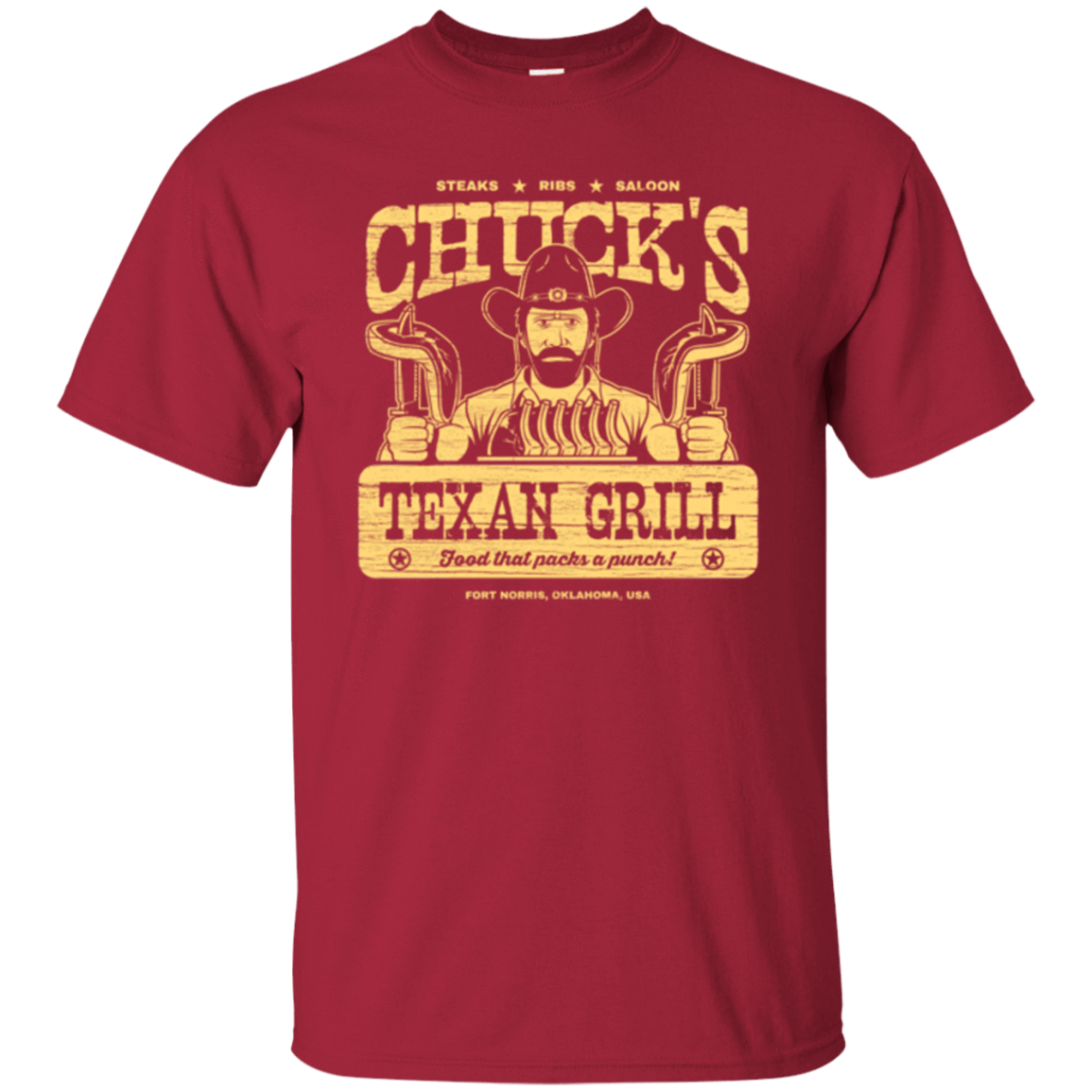 T-Shirts Cardinal / Small Chucks Texan Grill T-Shirt