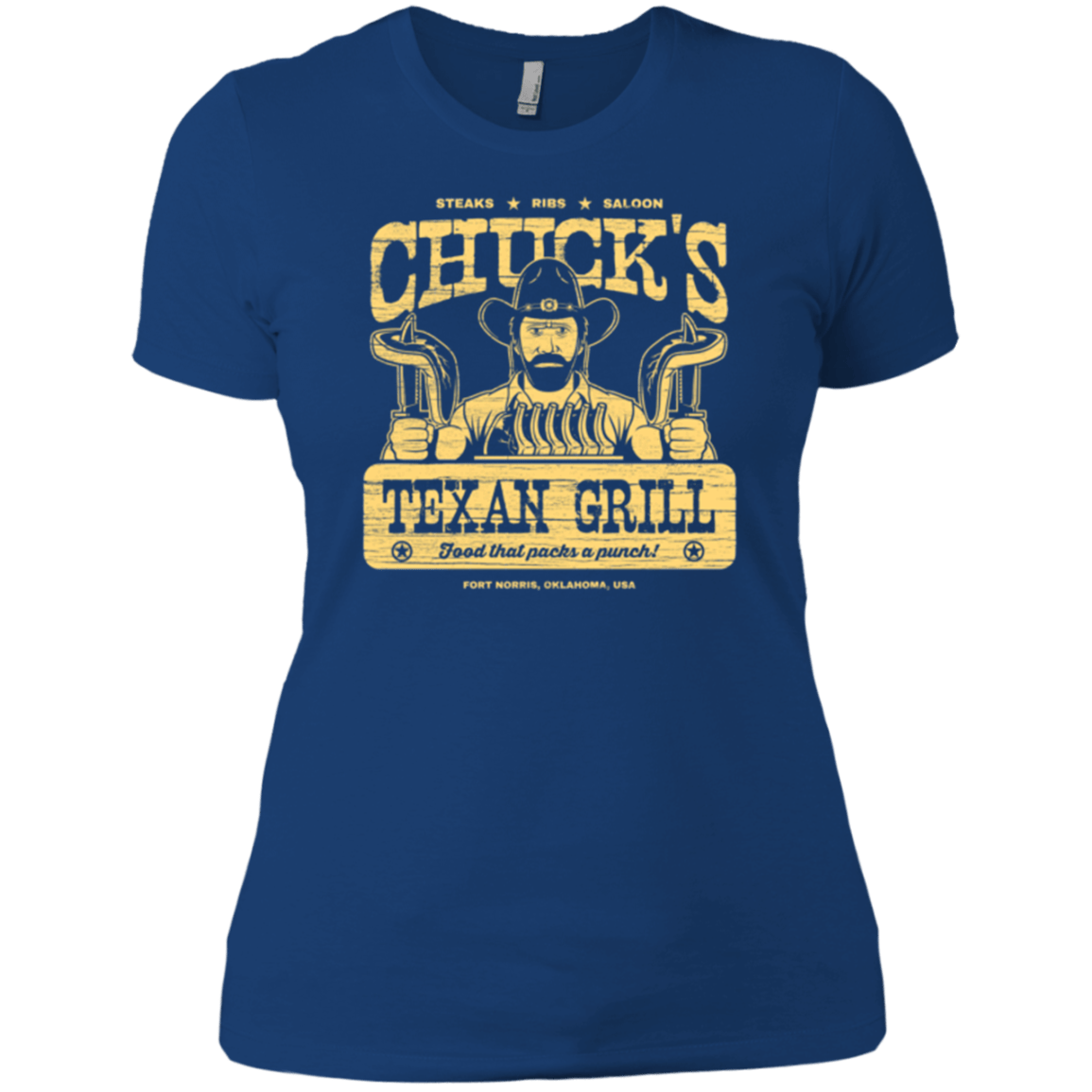 T-Shirts Royal / X-Small Chucks Texan Grill Women's Premium T-Shirt