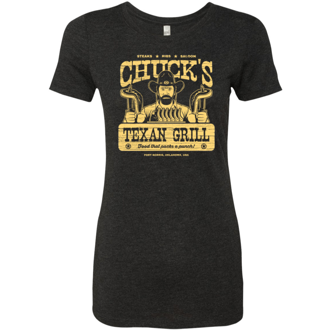 T-Shirts Vintage Black / Small Chucks Texan Grill Women's Triblend T-Shirt