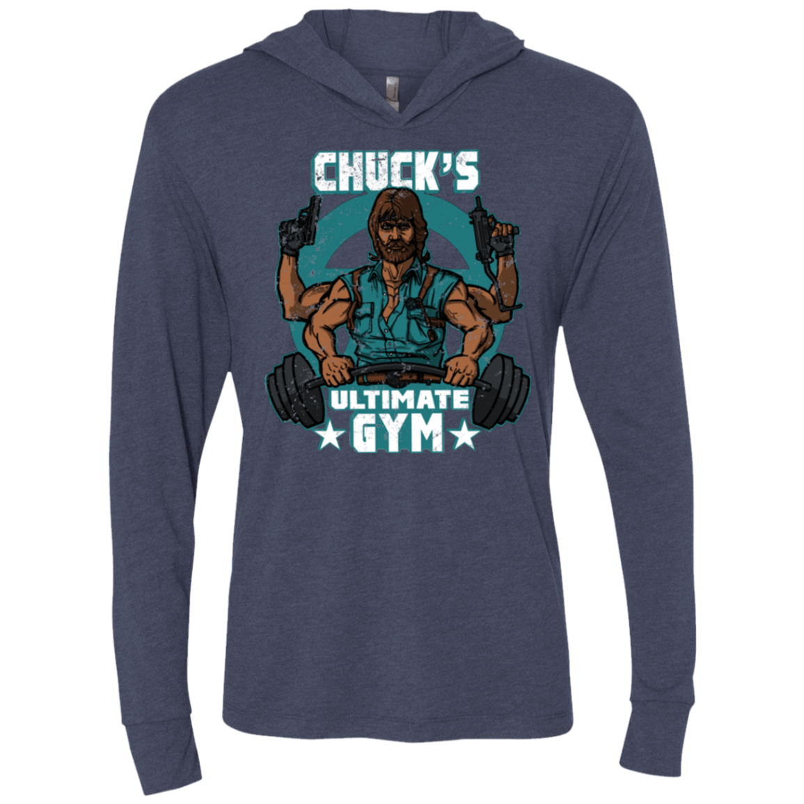 T-Shirts Vintage Navy / X-Small Chucks Ultimate Gym Triblend Long Sleeve Hoodie Tee