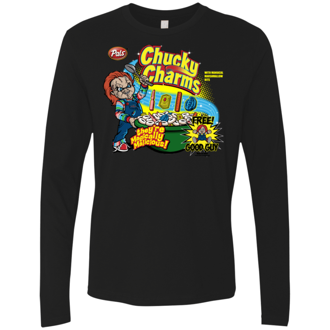 T-Shirts Black / Small Chucky Charms Men's Premium Long Sleeve