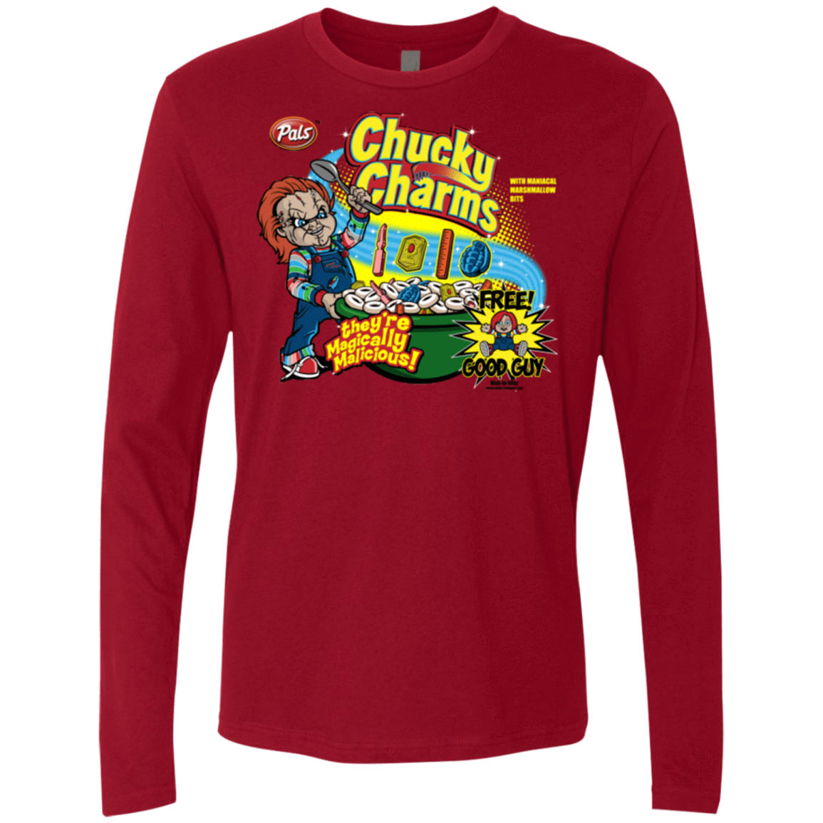 T-Shirts Cardinal / Small Chucky Charms Men's Premium Long Sleeve