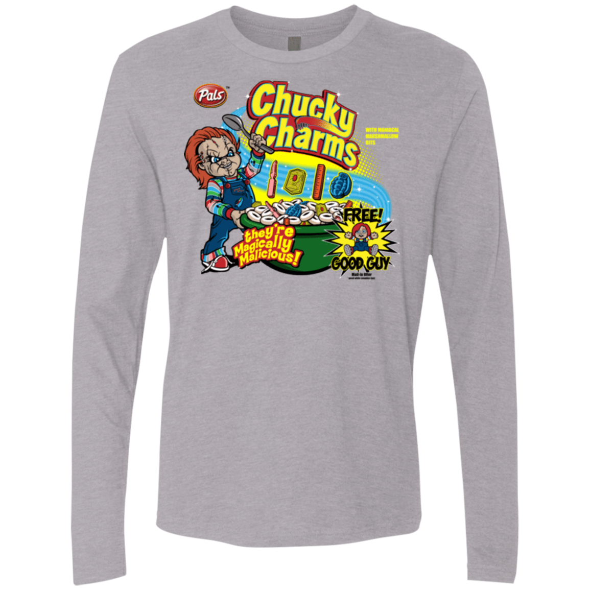 T-Shirts Heather Grey / Small Chucky Charms Men's Premium Long Sleeve