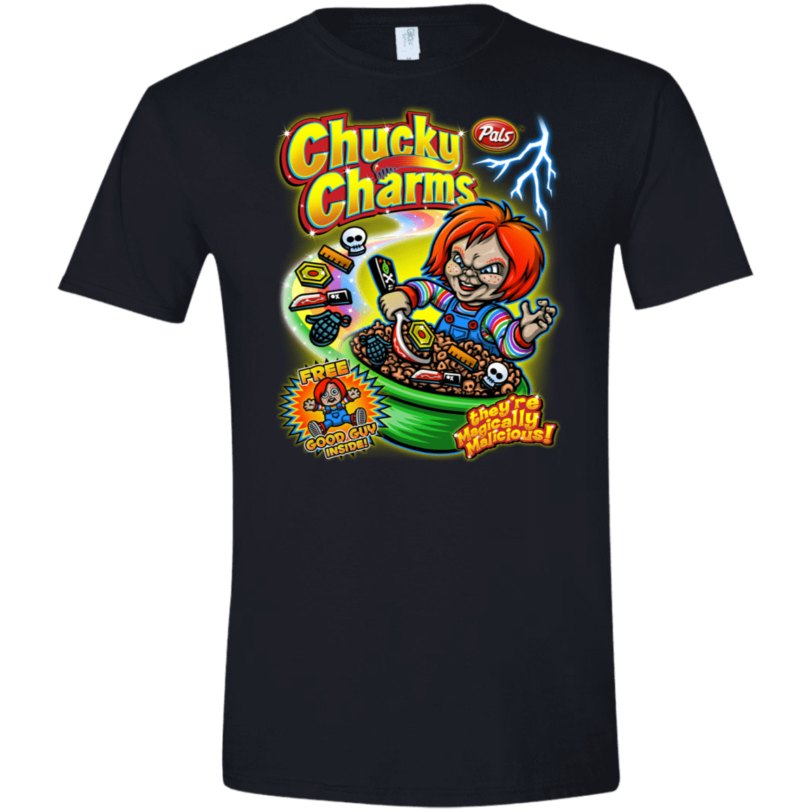T-Shirts Black / X-Small Chucky Charms Men's Semi-Fitted Softstyle