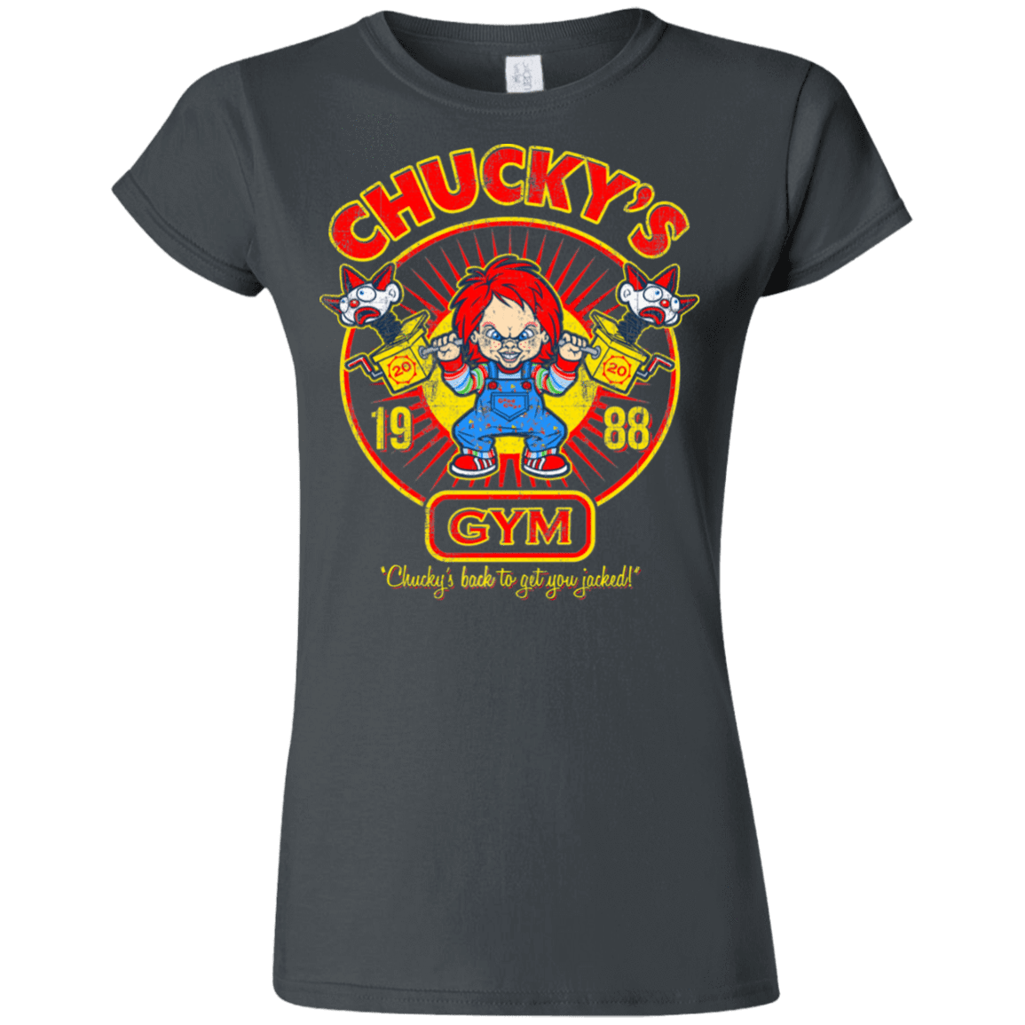 T-Shirts Charcoal / S Chucky's Gym Junior Slimmer-Fit T-Shirt