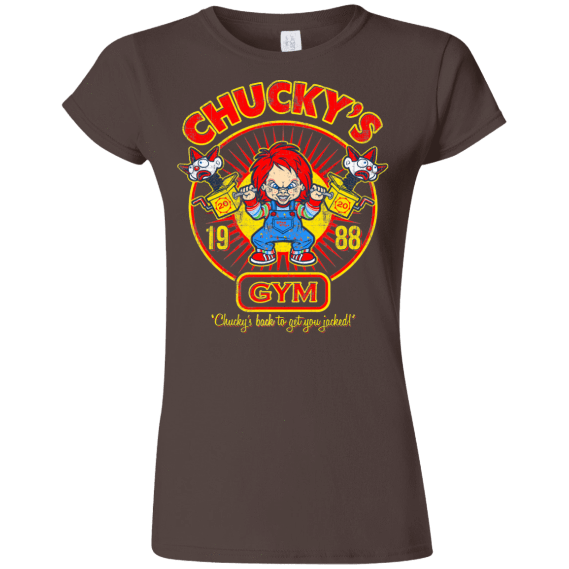 T-Shirts Dark Chocolate / S Chucky's Gym Junior Slimmer-Fit T-Shirt