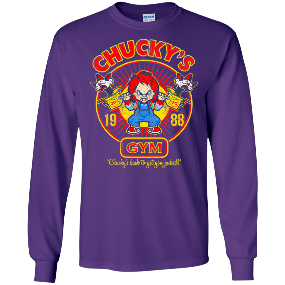 T-Shirts Purple / S Chucky's Gym Men's Long Sleeve T-Shirt