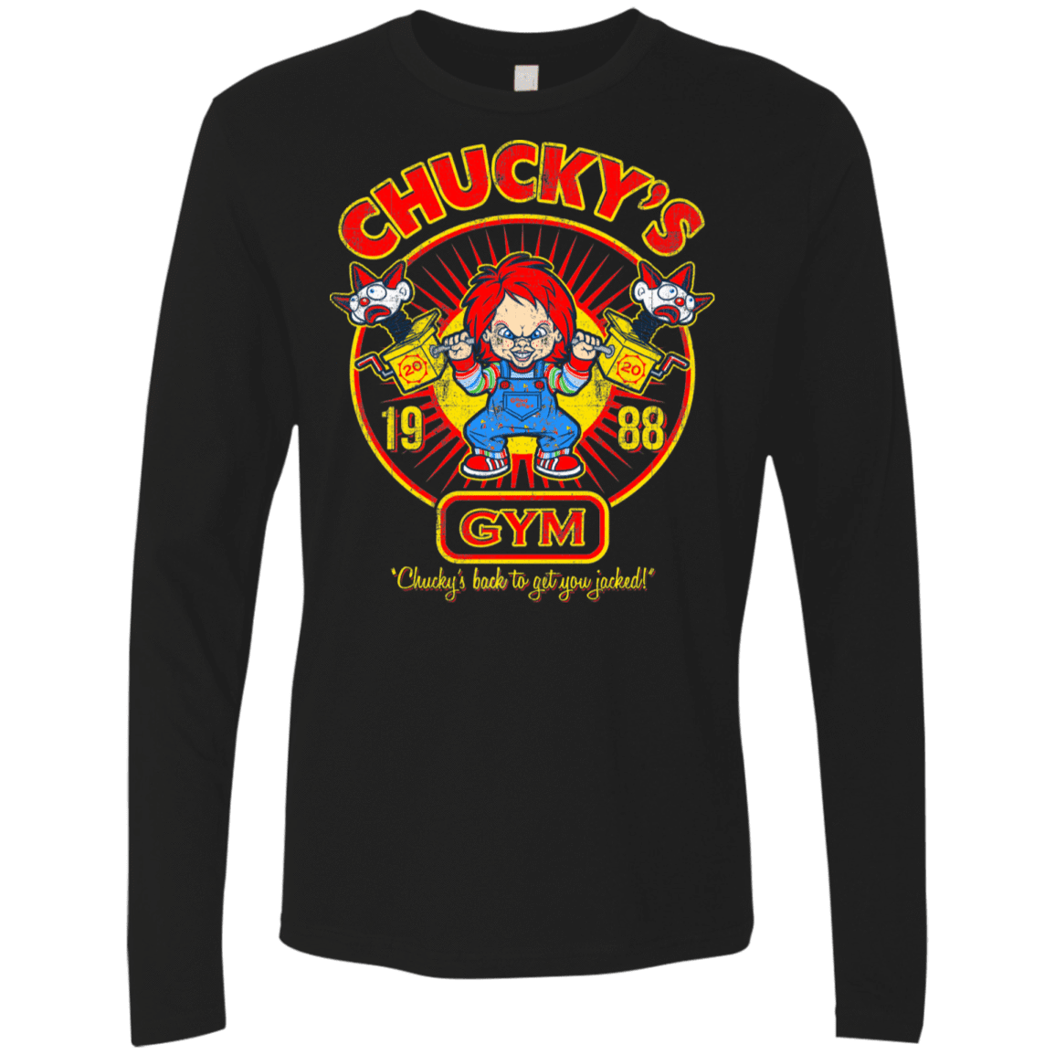 T-Shirts Black / S Chucky's Gym Men's Premium Long Sleeve