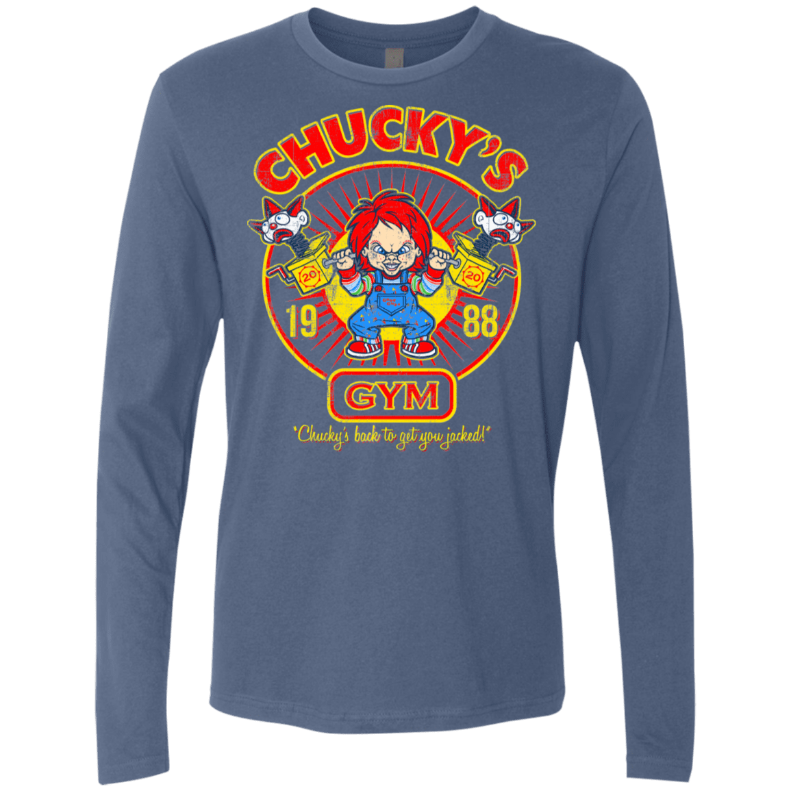 T-Shirts Indigo / S Chucky's Gym Men's Premium Long Sleeve
