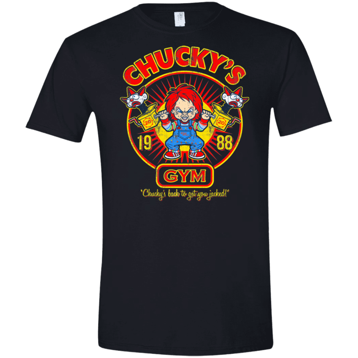 T-Shirts Black / X-Small Chucky's Gym Men's Semi-Fitted Softstyle