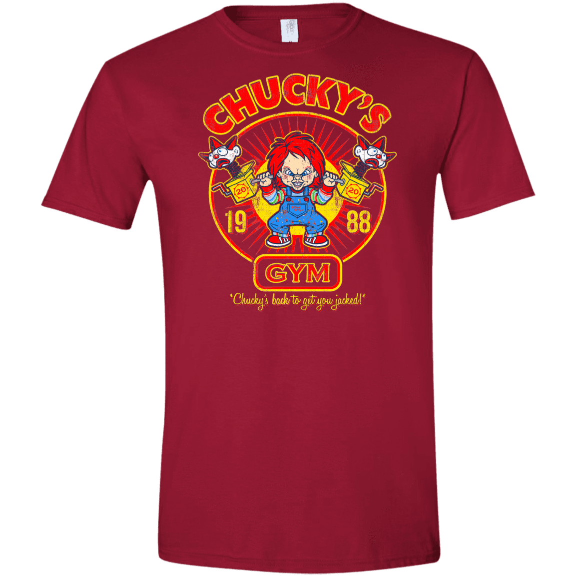 T-Shirts Cardinal Red / S Chucky's Gym Men's Semi-Fitted Softstyle