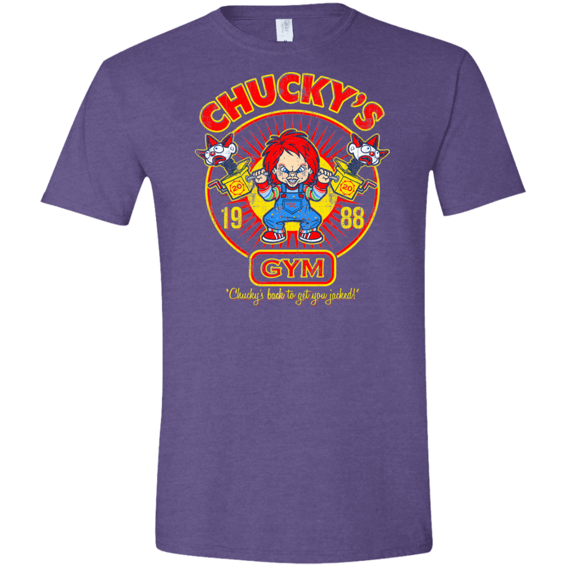 T-Shirts Heather Purple / S Chucky's Gym Men's Semi-Fitted Softstyle