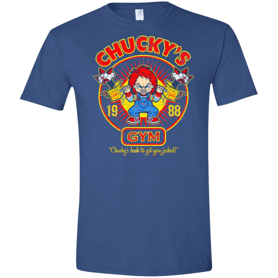 T-Shirts Heather Royal / X-Small Chucky's Gym Men's Semi-Fitted Softstyle