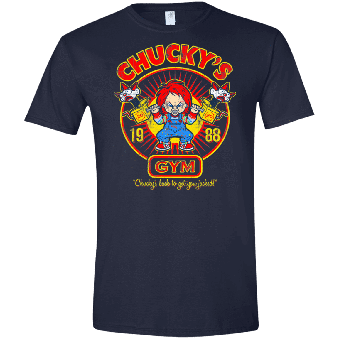 T-Shirts Navy / X-Small Chucky's Gym Men's Semi-Fitted Softstyle