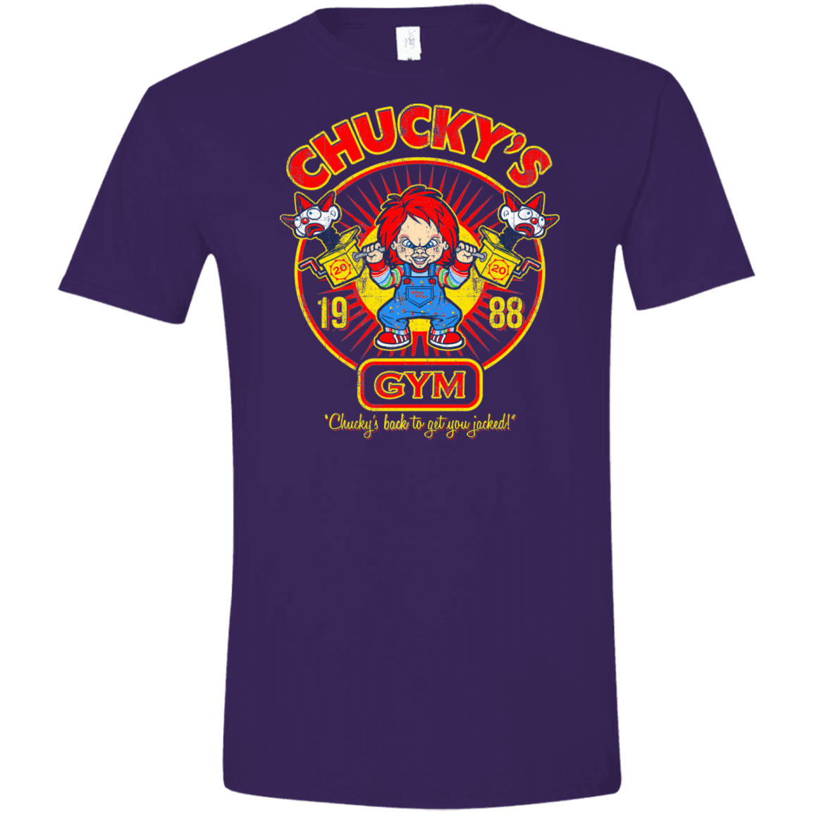 T-Shirts Purple / S Chucky's Gym Men's Semi-Fitted Softstyle