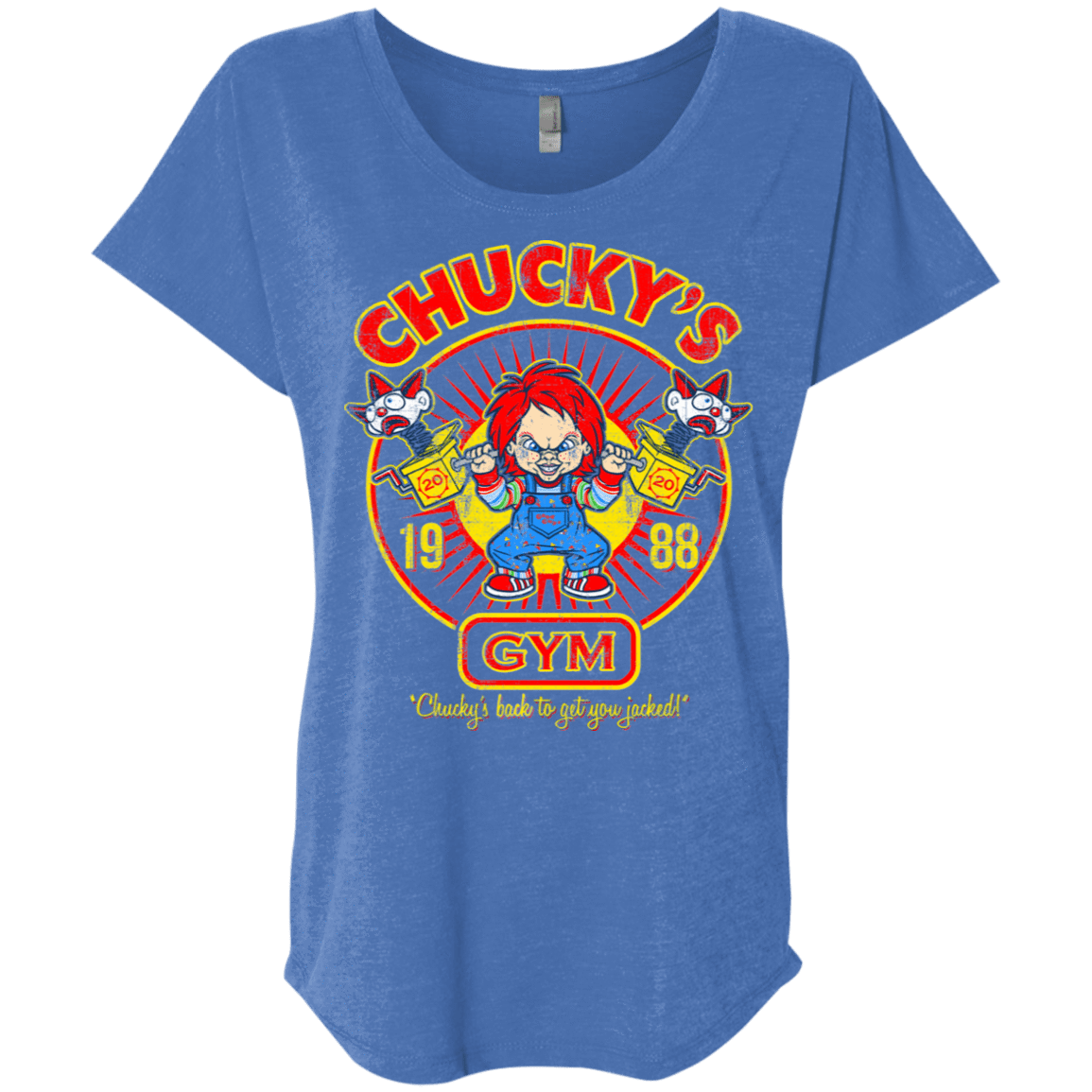 T-Shirts Vintage Royal / X-Small Chucky's Gym Triblend Dolman Sleeve