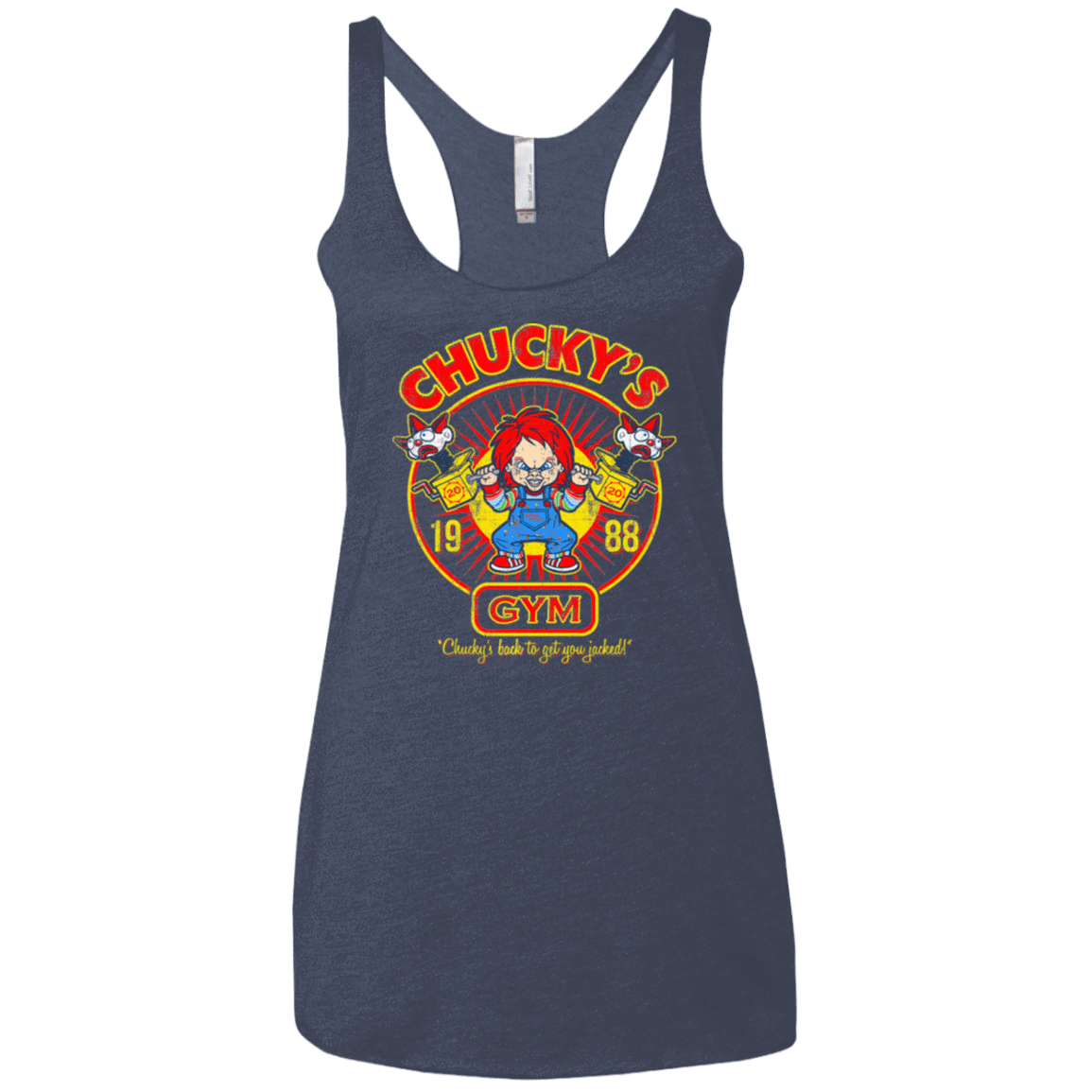 T-Shirts Vintage Navy / X-Small Chucky's Gym Women's Triblend Racerback Tank