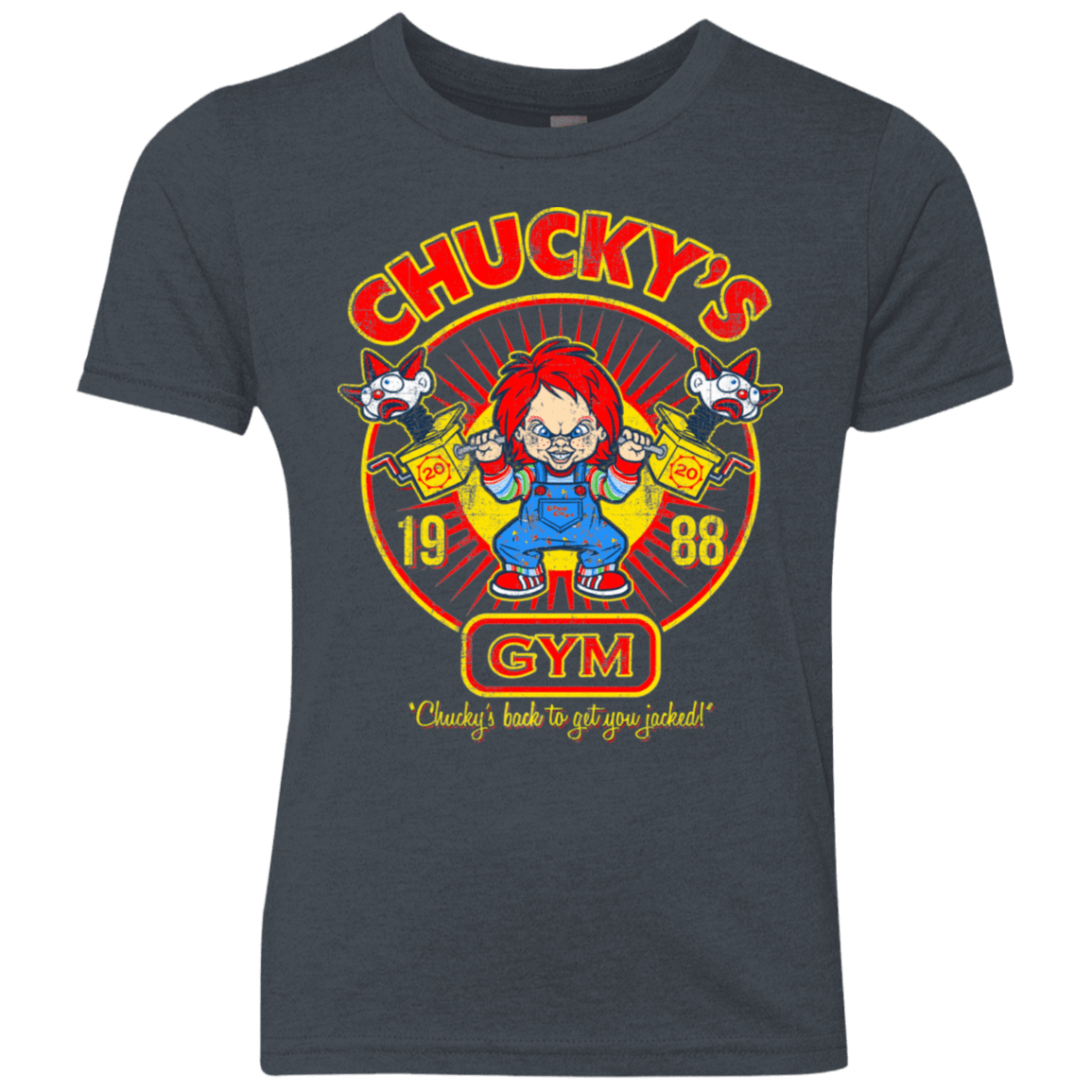T-Shirts Vintage Navy / YXS Chucky's Gym Youth Triblend T-Shirt
