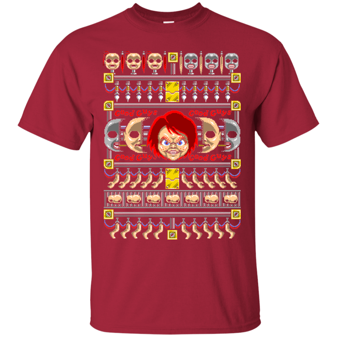 T-Shirts Cardinal / Small Chucky ugly sweater T-Shirt