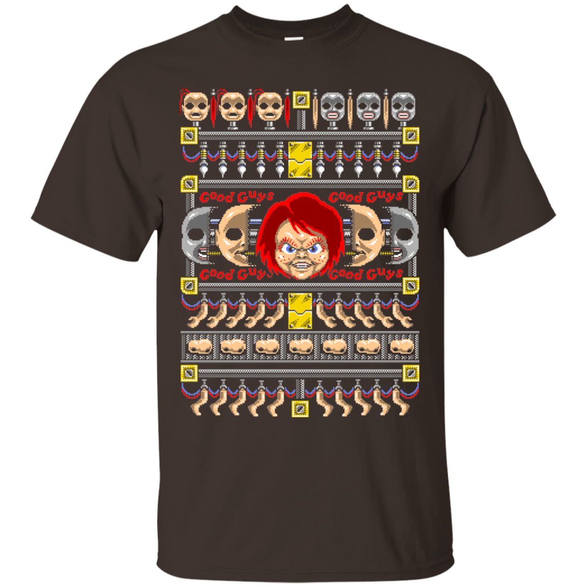 T-Shirts Dark Chocolate / Small Chucky ugly sweater T-Shirt